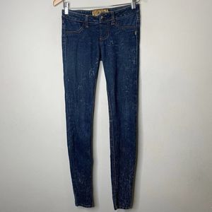 Tripp NYC Women Daang Goodman Acid Wash Jean Legging Jegging Blue